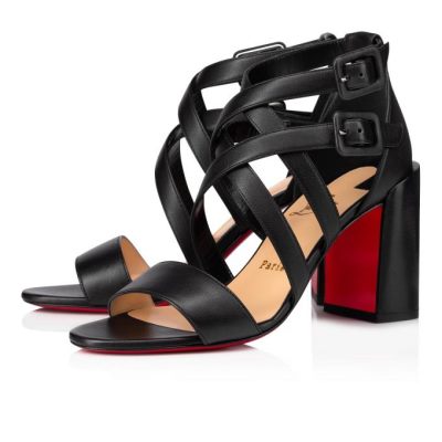 T Strap Zefira Christian Louboutin Mujer - Negros - 1215057G268